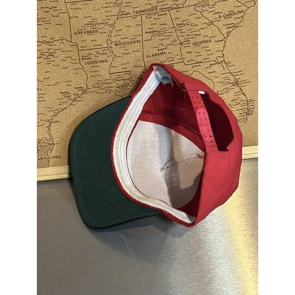 Vintage FMC San Sun Snap Back Baseball Trucker Hat/Cap Red - Picture 5 of 9